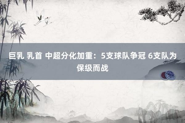 巨乳 乳首 中超分化加重：5支球队争冠 6支队为保级而战
