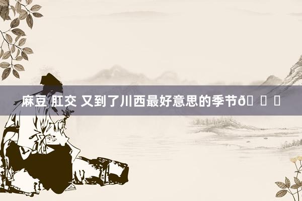 麻豆 肛交 又到了川西最好意思的季节🍁