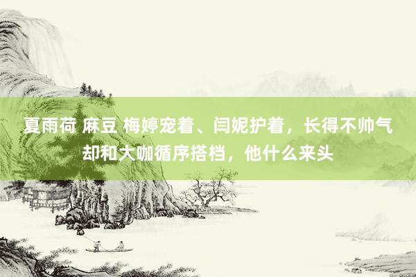 夏雨荷 麻豆 梅婷宠着、闫妮护着，长得不帅气却和大咖循序搭档，他什么来头