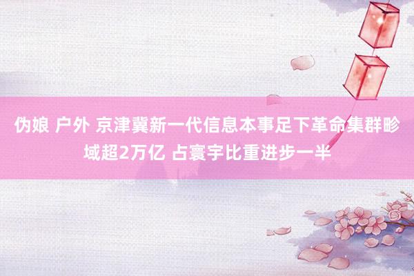 伪娘 户外 京津冀新一代信息本事足下革命集群畛域超2万亿 占寰宇比重进步一半