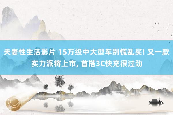 夫妻性生活影片 15万级中大型车别慌乱买! 又一款实力派将上市， 首搭3C快充很过劲