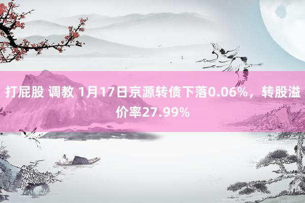打屁股 调教 1月17日京源转债下落0.06%，转股溢价率27.99%