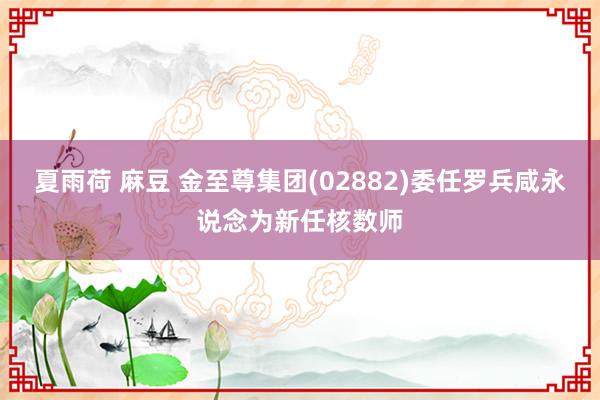 夏雨荷 麻豆 金至尊集团(02882)委任罗兵咸永说念为新任核数师